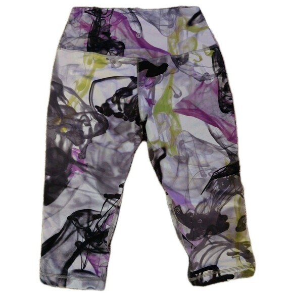 Lululemon Crop Leggings Size 10 High Rise Purple - Picture 3 of 5